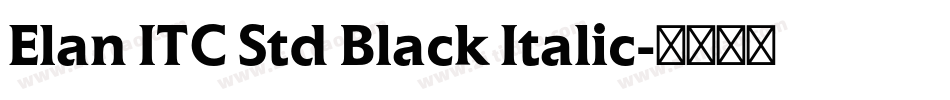 Elan ITC Std Black Italic字体转换